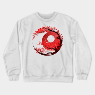 Japanese Style Art: Mountain and Floral View 5 Crewneck Sweatshirt